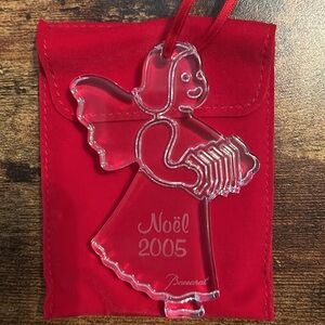 RARE NEW in BOX w/ pouch BACCARAT Crystal 2005 NOEL Ornament